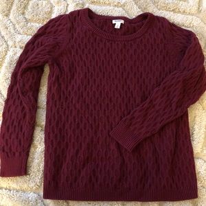 Old Navy Chunky Maroon Cable Sweater
